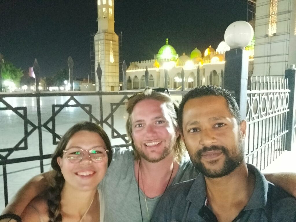 Mohammad with two tourists from Germany